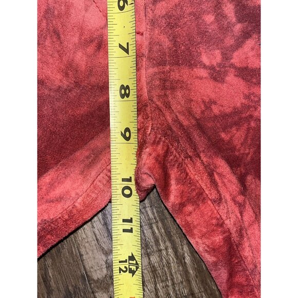 Vintage 90s Bebe Suede Leather Side Lace Up Mid Rise Pants Size 4 Bottom Slits - Picture 12 of 13